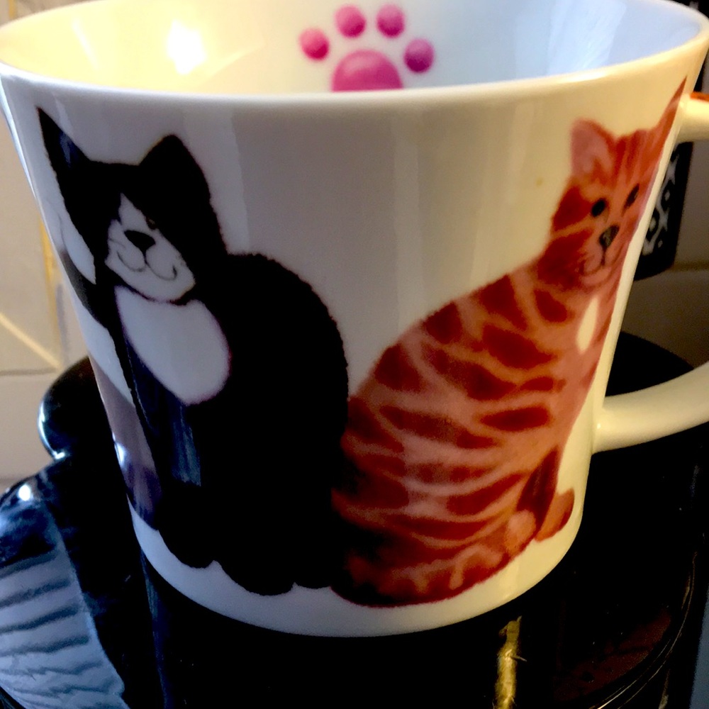 Kitty cat fine china mug
